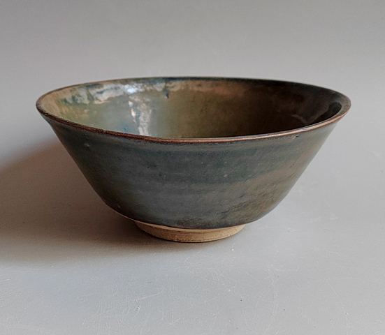 古玩陶瓷磁州窯窯變黑釉茶碗真品鑒賞圖
