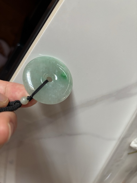 古玩玉器翡翠平安扣真品鑒賞圖