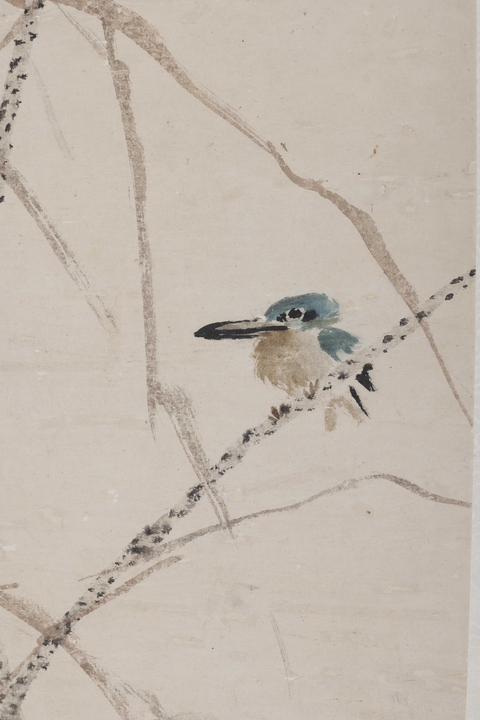 古玩字畫荷鳥圖真品鑒賞圖