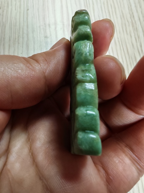 古玩玉器翡翠雕“鳳鳴在竹”佩真品鑒賞圖