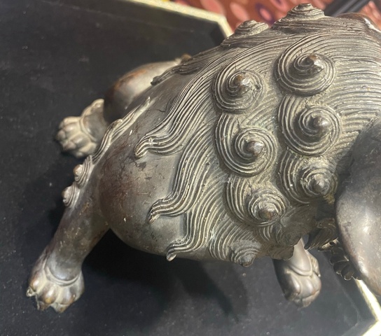 古玩銅器獅子真品鑒賞圖