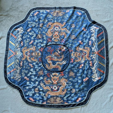 古玩雜項(xiàng)龍紋繡片真品鑒賞圖