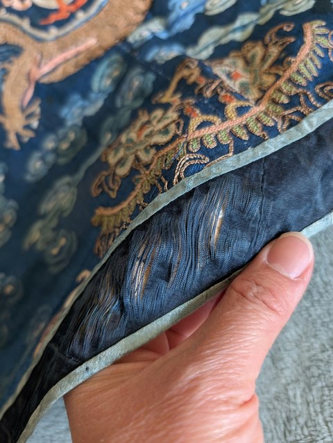 古玩雜項(xiàng)龍紋繡片真品鑒賞圖