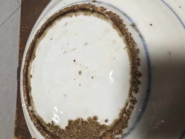 古玩陶瓷明晚·青花鳳凰牡丹紋盤真品鑒賞圖