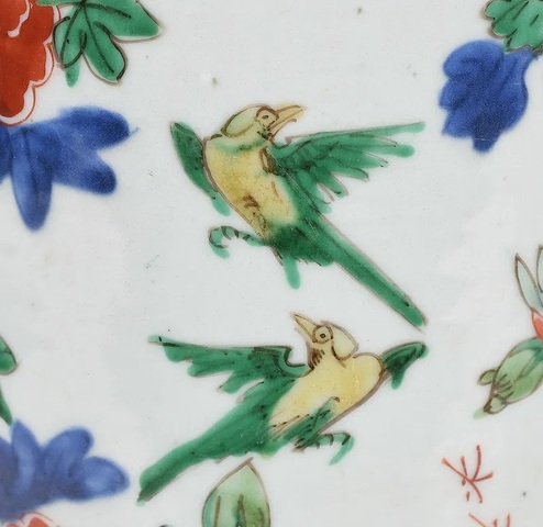 古玩陶瓷青花五彩花鳥紋筒瓶真品鑒賞圖