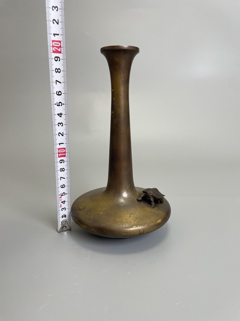 古玩銅器清晚期 鎏金銅瓶拍賣，當前價格390元