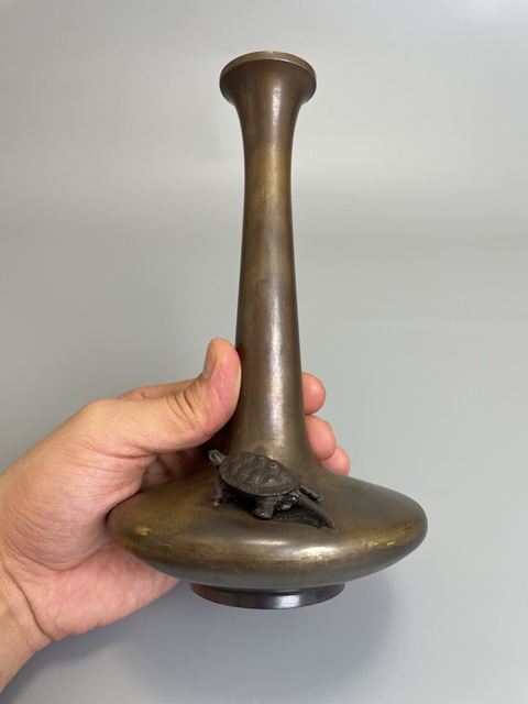 古玩銅器清晚期 鎏金銅瓶拍賣，當前價格390元
