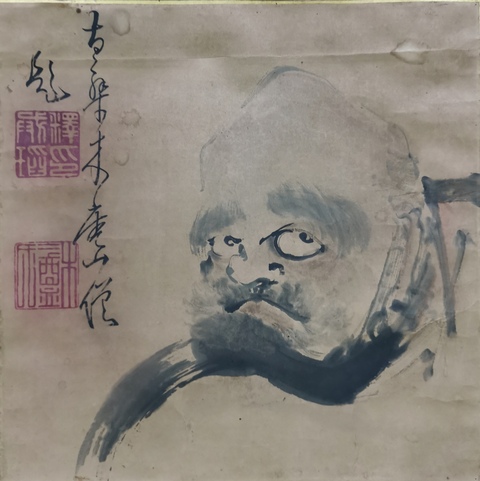 古玩字畫寫意人物真品鑒賞圖