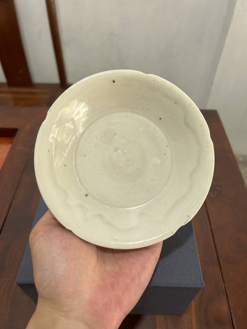 古玩陶瓷館藏級五代十國定窯白瓷葵口洗拍賣，當前價格2980元