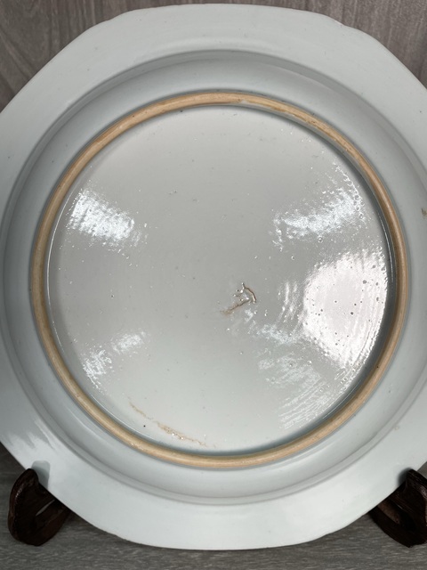 古玩陶瓷清康雍 極品青花雙鹿圖八方盤拍賣,當前價格1680元