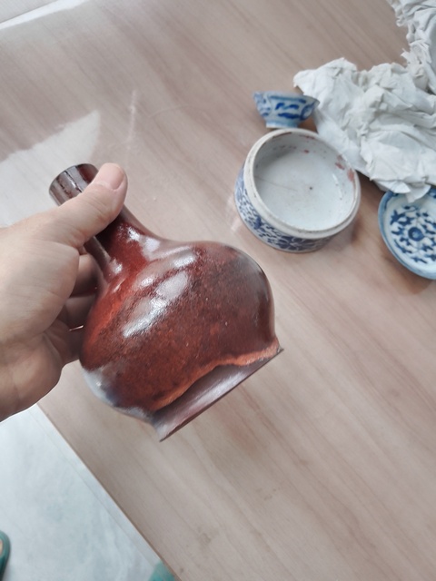 古玩陶瓷褐釉荸薺瓶真品鑒賞圖