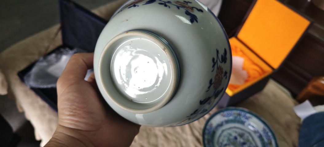 古玩陶瓷青花釉里紅碗真品鑒賞圖