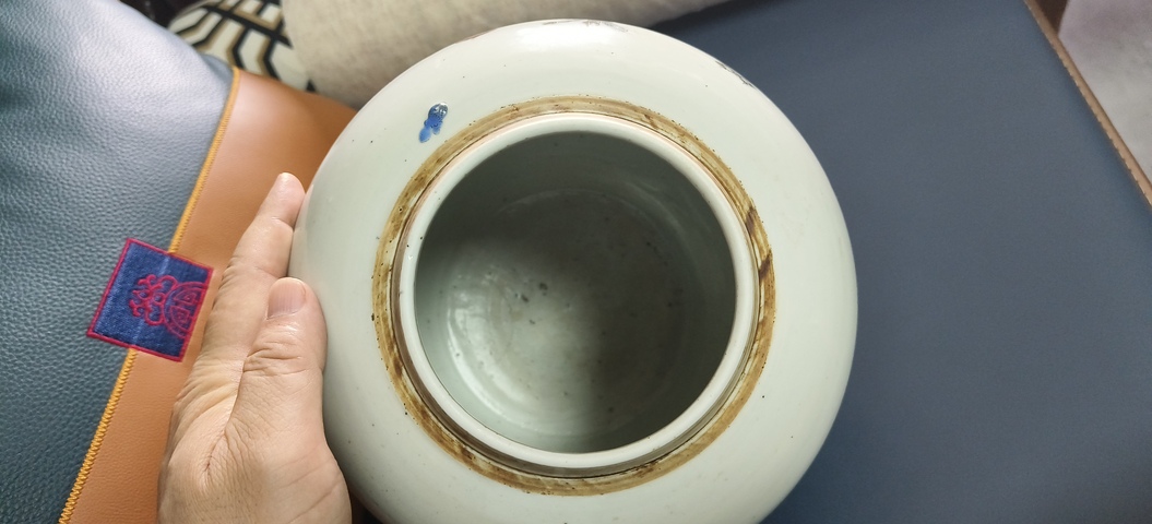 古玩陶瓷博古圖粉彩罐真品鑒賞圖