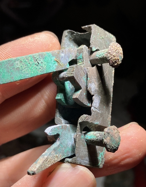 古玩銅器西北干坑青銅弩機真品鑒賞圖