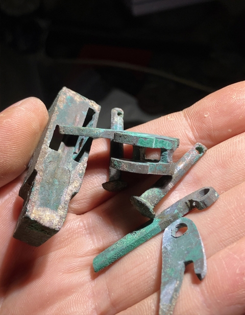 古玩銅器西北干坑青銅弩機真品鑒賞圖
