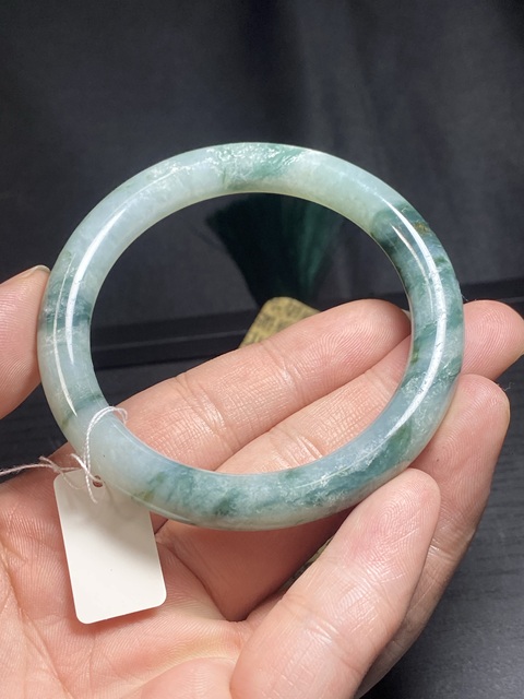 古玩玉器天然翡翠手鐲真品鑒賞圖