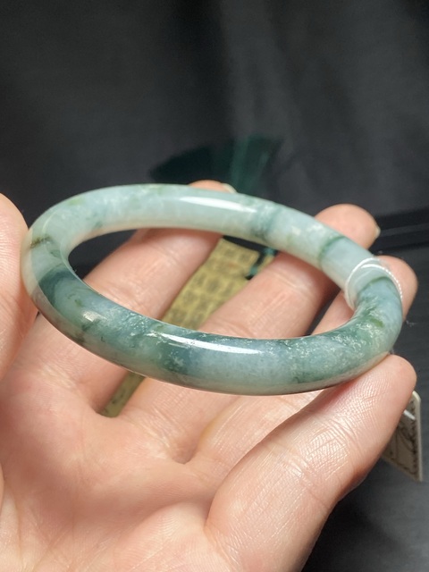 古玩玉器天然翡翠手鐲真品鑒賞圖