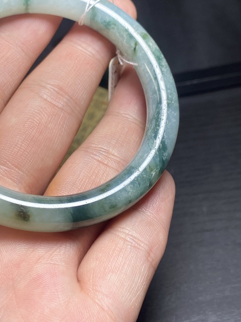 古玩玉器天然翡翠手鐲真品鑒賞圖