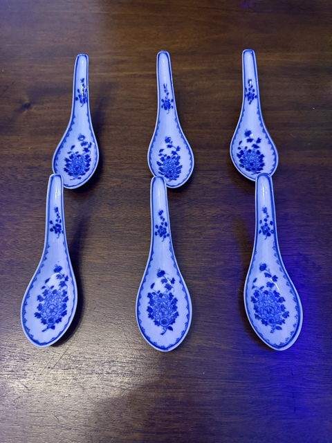 古玩陶瓷清光緒 青花折枝花卉紋勺（瓷業公司風格）拍賣，當前價格9998元