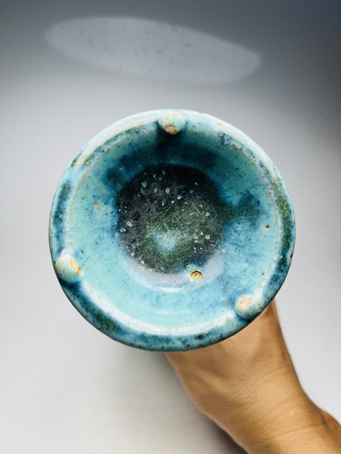 古玩陶瓷民國·窯變釉燭臺真品鑒賞圖
