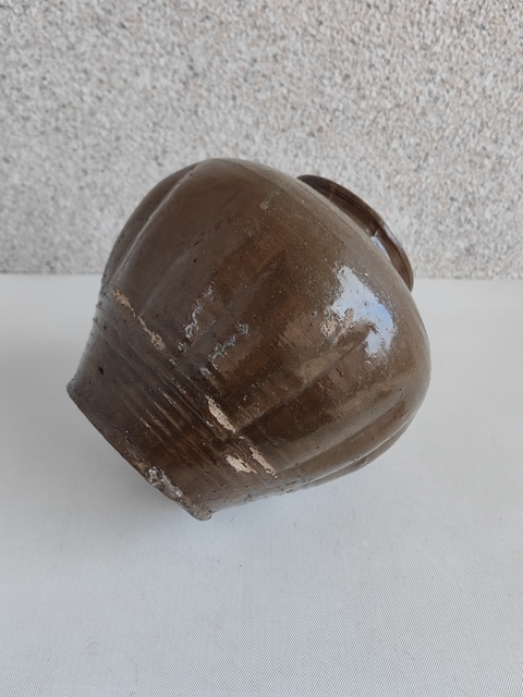 古玩陶瓷茶葉末釉瓜楞罐拍賣,當前價格580元
