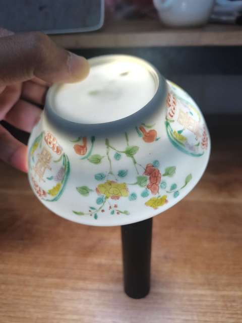 古玩陶瓷清中期道光粉彩花卉紋折腰馬蹄洗(或碗)拍賣,當前價格1300元