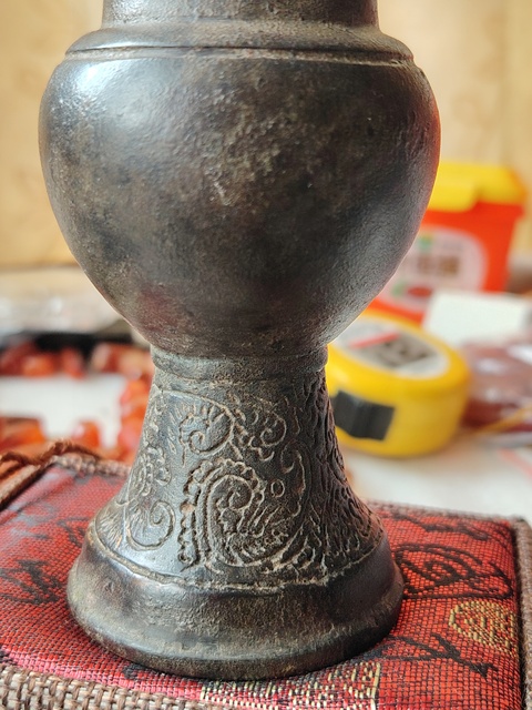 古玩雜項(xiàng)清云雷紋雙龍耳銅瓶拍賣(mài),當(dāng)前價(jià)格1111元