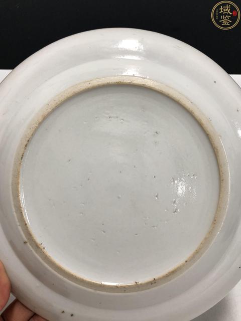 古玩陶瓷清晚·廣彩花蝶紋盤拍賣，當前價格3188元