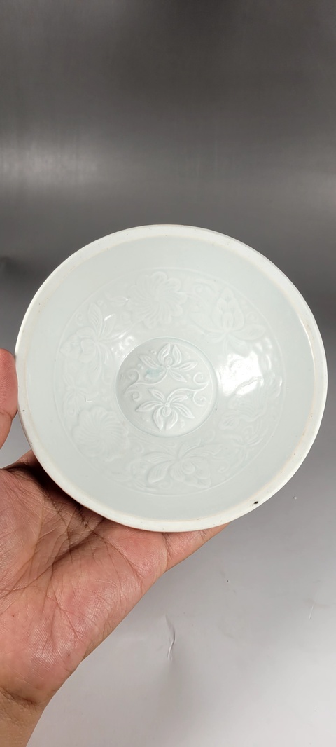 古玩陶瓷宋代·影青釉模印蓮花紋碗真品鑒賞圖