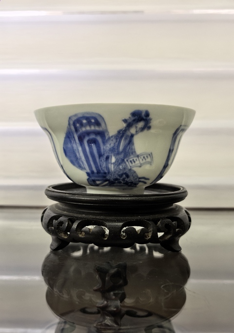 古玩陶瓷無雙譜青花碗真品鑒賞圖