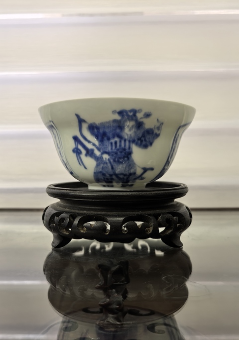 古玩陶瓷無雙譜青花碗真品鑒賞圖