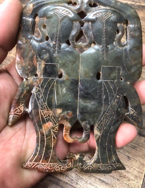 古玩玉器做舊仿漢代“玉舞人”真品鑒賞圖