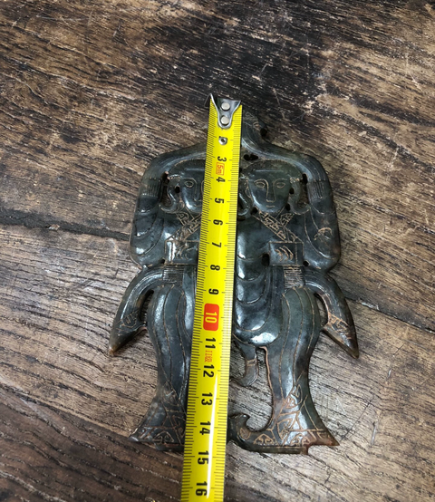 古玩玉器做舊仿漢代“玉舞人”真品鑒賞圖