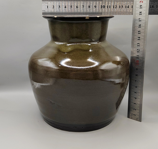 古玩陶瓷茶葉末釉高領罐真品鑒賞圖