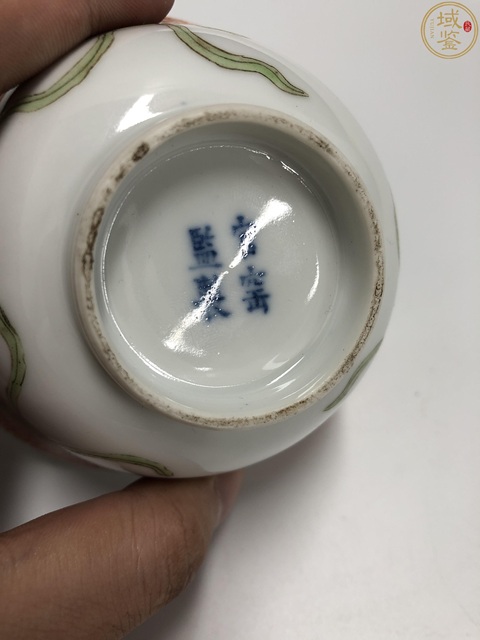 古玩陶瓷紅綠彩礬紅描金喜字紋碗拍賣,當前價格2000元