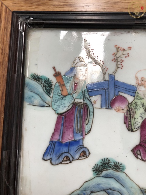 古玩陶瓷粉彩神仙人物故事瓷版畫拍賣,當前價格3500元