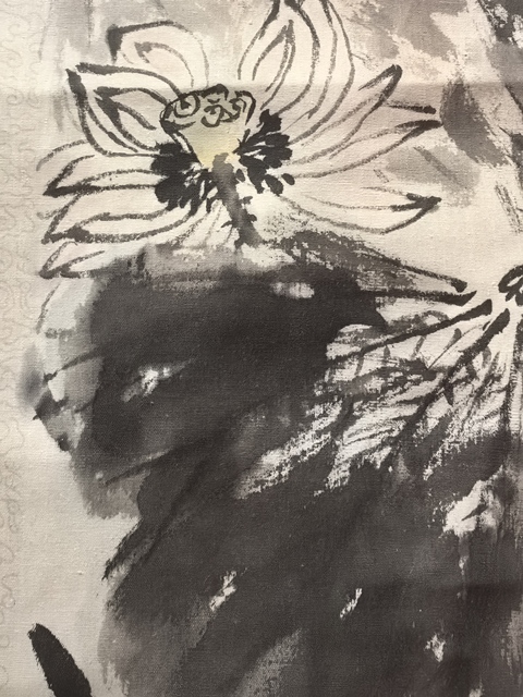 古玩字畫孫季康花卉立軸真品鑒賞圖