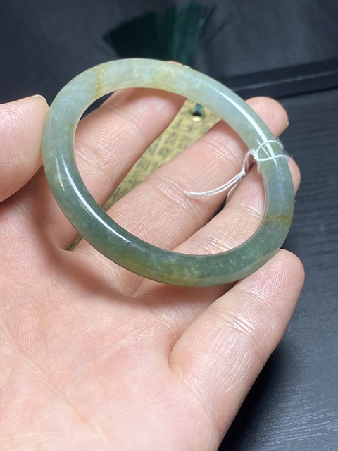 古玩玉器天然翡翠手鐲真品鑒賞圖