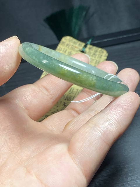 古玩玉器天然翡翠手鐲真品鑒賞圖