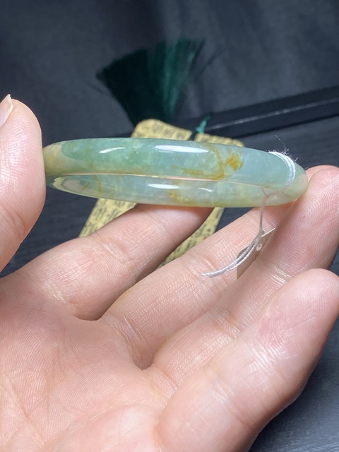 古玩玉器天然翡翠手鐲真品鑒賞圖