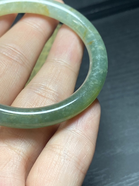 古玩玉器天然翡翠手鐲真品鑒賞圖