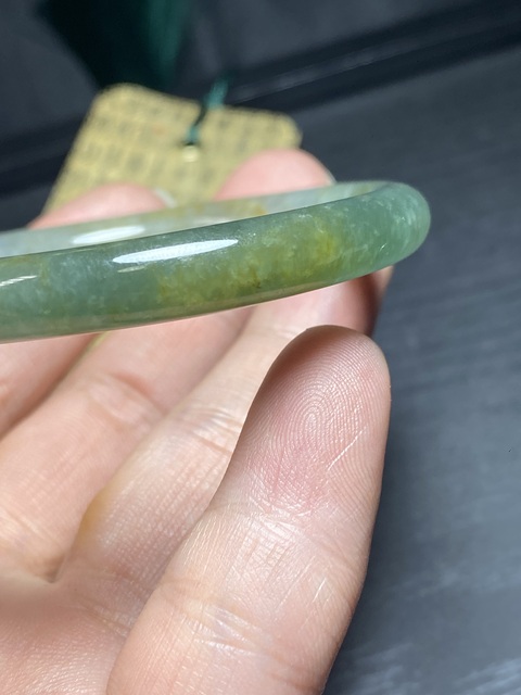 古玩玉器天然翡翠手鐲真品鑒賞圖