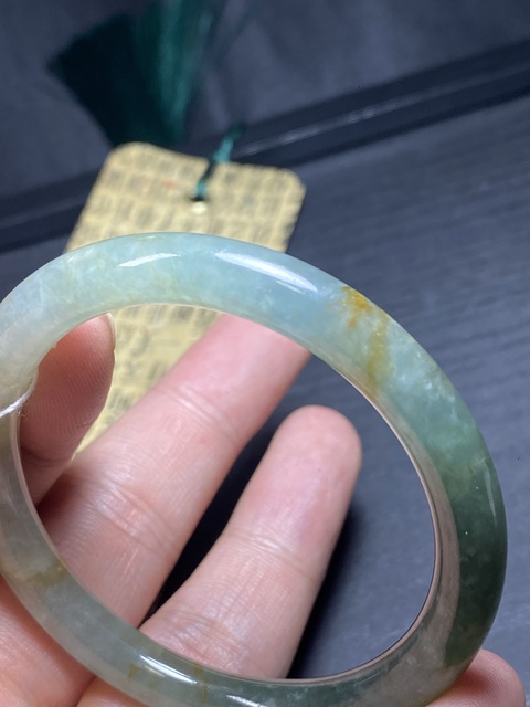 古玩玉器天然翡翠手鐲真品鑒賞圖