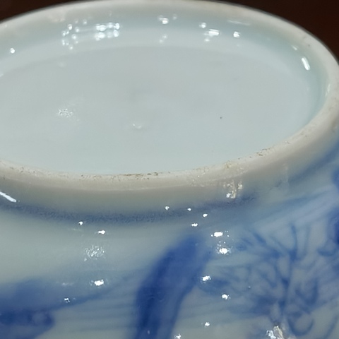 古玩陶瓷青花人物故事紋杯真品鑒賞圖
