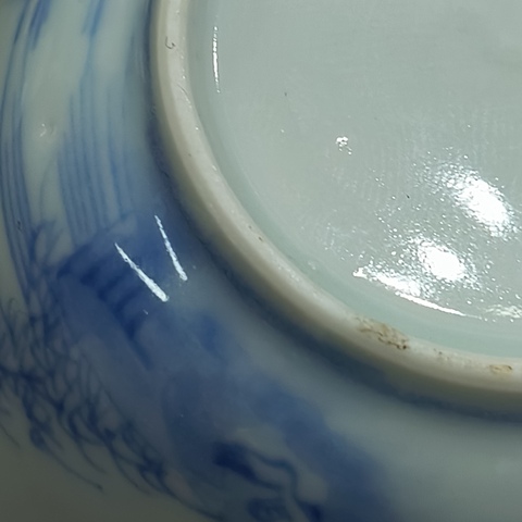 古玩陶瓷青花人物故事紋杯真品鑒賞圖