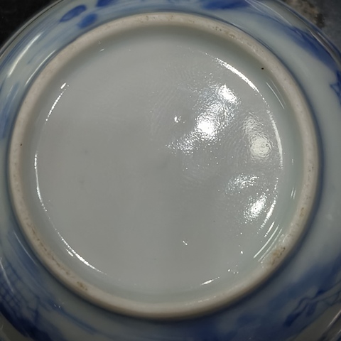 古玩陶瓷青花人物故事紋杯真品鑒賞圖