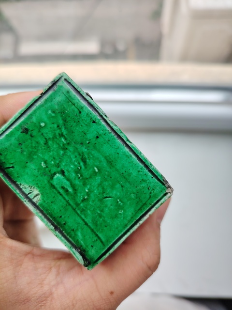 古玩陶瓷綠釉四方文房具拍賣，當前價格1200元