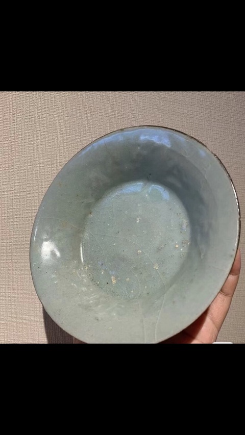 古玩陶瓷高麗青瓷水洗真品鑒賞圖