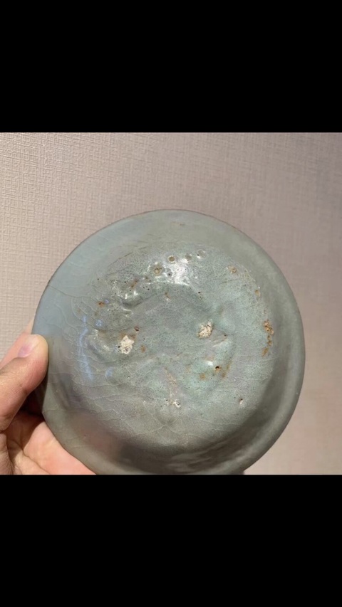 古玩陶瓷高麗青瓷水洗真品鑒賞圖
