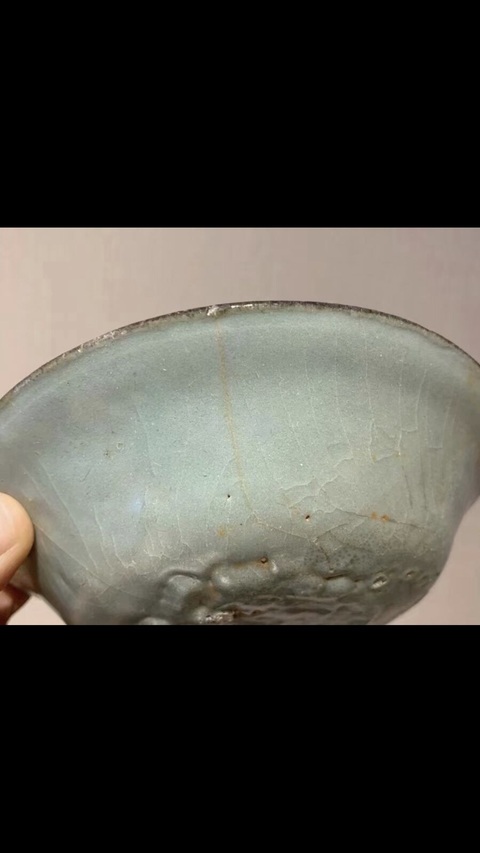 古玩陶瓷高麗青瓷水洗真品鑒賞圖